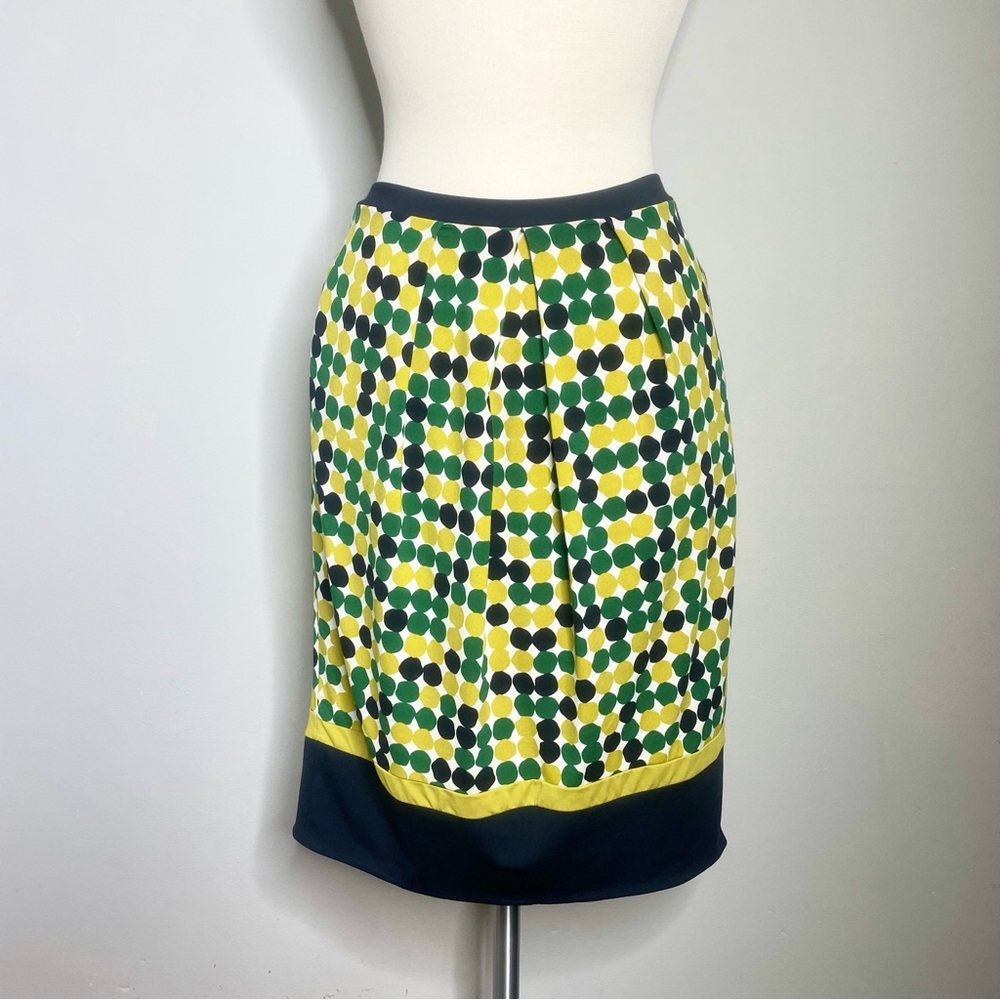 BCBGMAXAZRIA Geometric Polka Dot Elastic Waist Skirt
